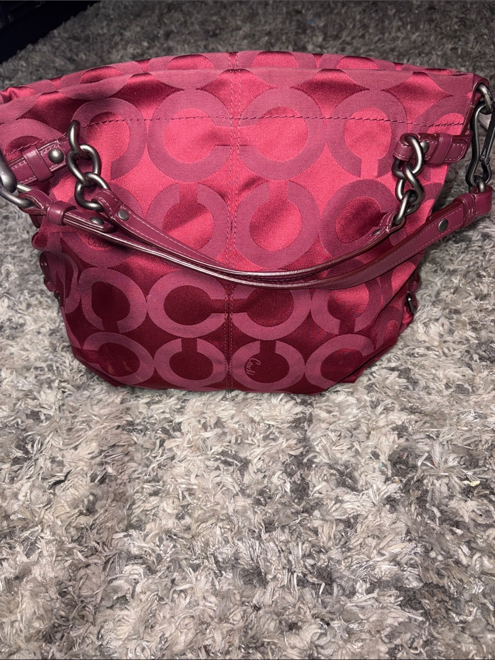 COACH 14147 Brooke Maroon Red Hobo BAG Purse